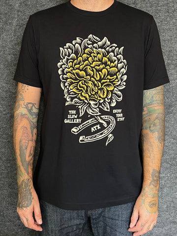 LUCKY FLOWER on black