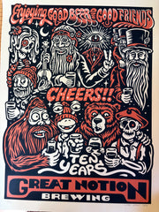 GREAT NOTION 10 YEAR screenprinted poster