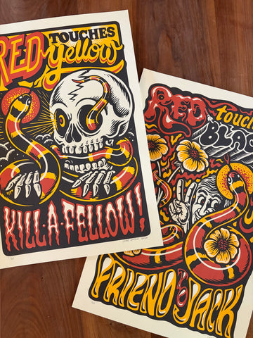 FRIEND AND FOE SET screenprinted posters