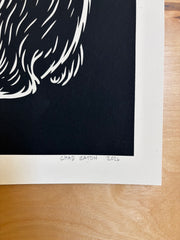 LUCKY BEAR (black edition) screenprinted poster