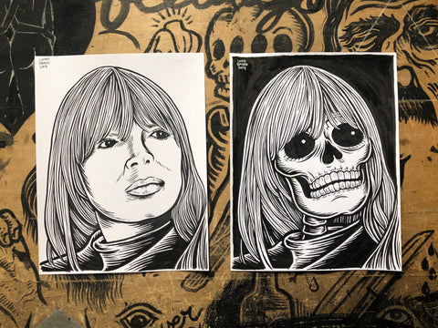 NICO living & dead original ink drawings set