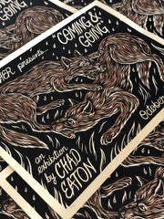 COMING AND GOING screenprinted poster