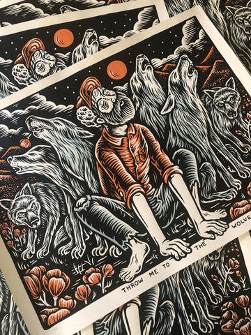 ...TO THE WOVLES screenprinted poster