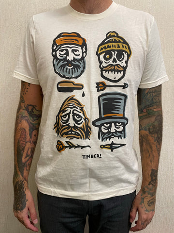 ICONS on cream tee