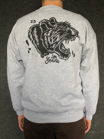 FEELINGS:  I’M YOURS on heather gray fleece pullover