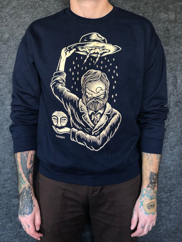WEATHERMAN on navy  fleece pullover