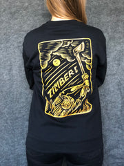 SWINGER in black fleece pullover