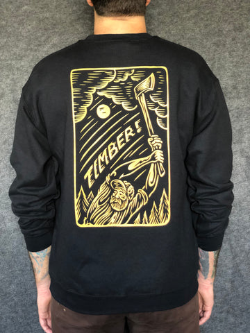 SWINGER in black fleece pullover