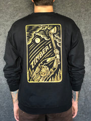 SWINGER in black fleece pullover